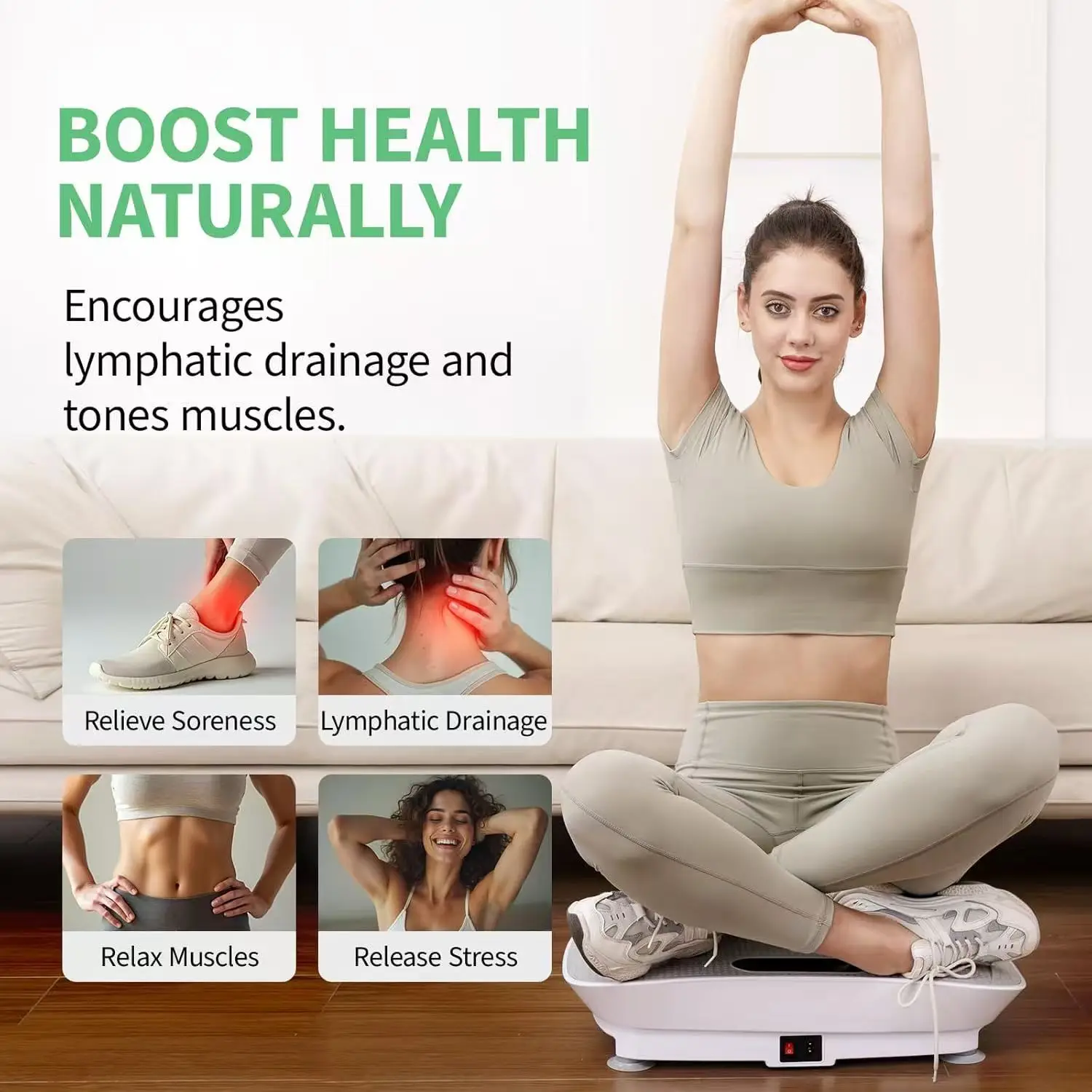 Whole Body Shape Exercise Vibration Plate Vibration Fitness Massage Workout hine Crazy Fit Massage