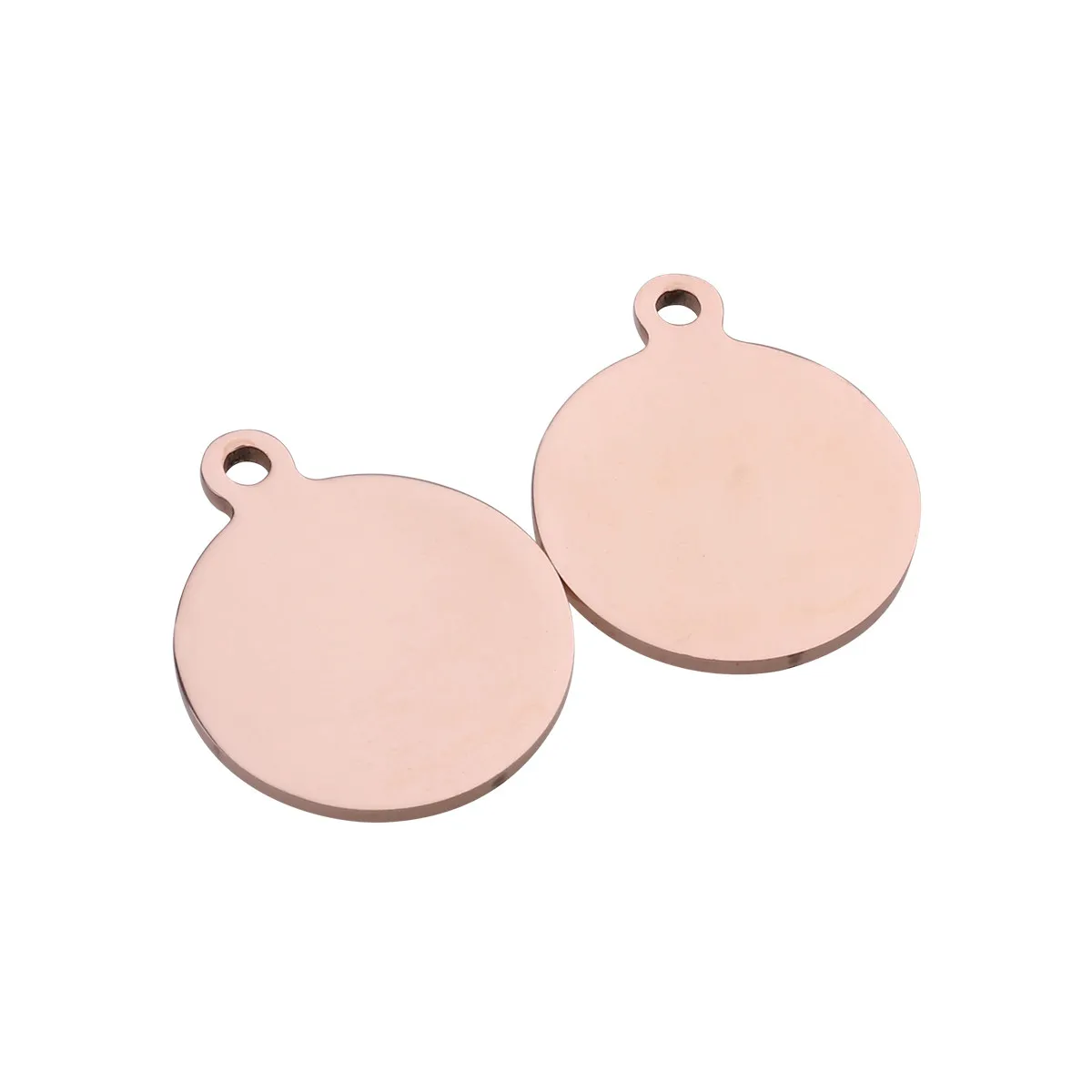 2Pcs 25Mm Blank Pet Id Tags Round Anti-Rust Scratch Resistant DIY Engravable Dog Cat Rabbit Identity Name Phone Address Keychain