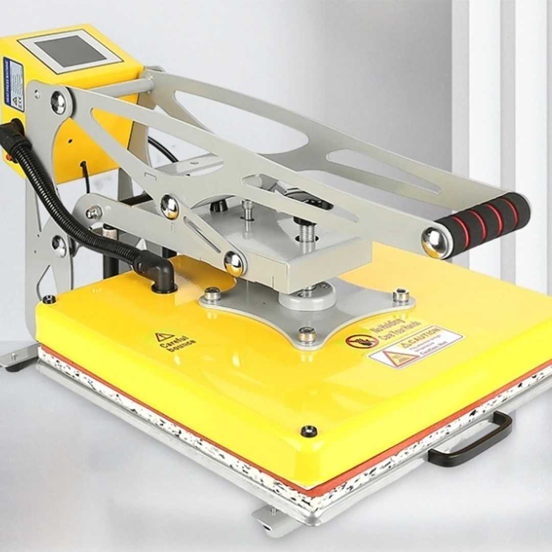 New 38 * 38 cm high pressure 3D sublimation transfer printer slide rail T-shirt clothing automatically opens 15 * 15