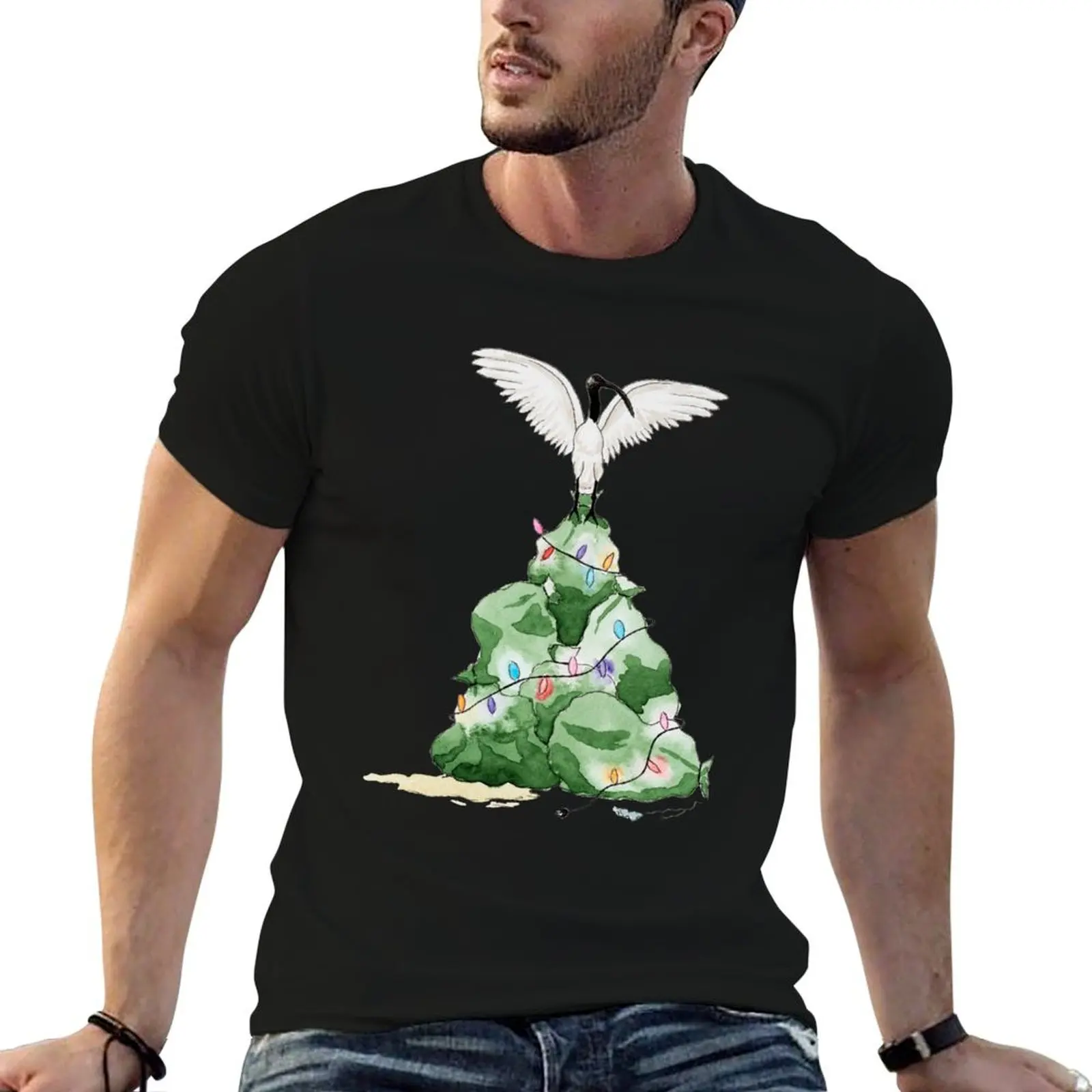 

Christmas shirts T-Shirt graphic man cotton t for Ibis Chicken mens Garbage t shirts Bin
