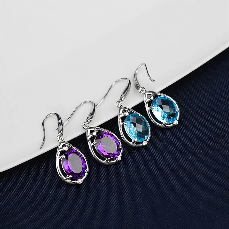 YYSuniee Solid 925 Sterling Silver Dangle Drop Earrings for Women Trendy with Shiny Cubic Zirconia Fine Earrings Gift Jewelry