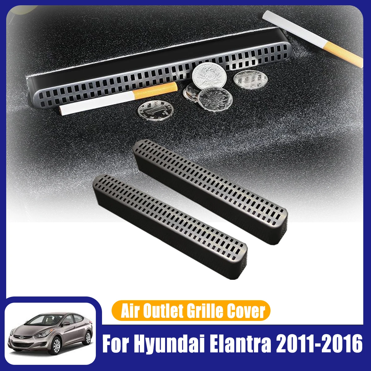 

For Hyundai Elantra Avante i35 MD UD JK 2011-2016 Car Accessories Under-Seat Air Vent Outlet Covers Protectors Anti Debris Dust