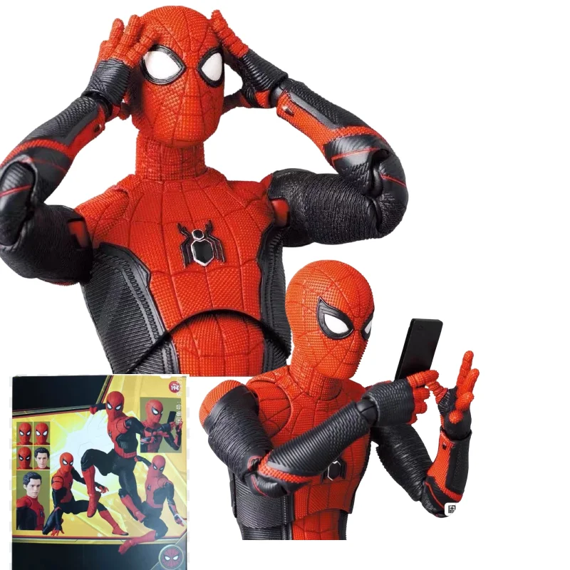 MAFEX194 Ulepszona Zbroja Bojowa Spider-Mana (Wersja Toma Hollanda) 15cm Figurka Akcji Spiderman Homecoming Deluxe Edition Model Zabawka