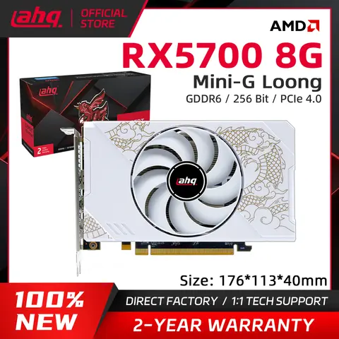 AHQ RX5700 RX5700XT 8GB GDDR6 MiniG Graphics Card -  - Single Fan GPU, ITX Size, 100% New for SFF Gaming PC