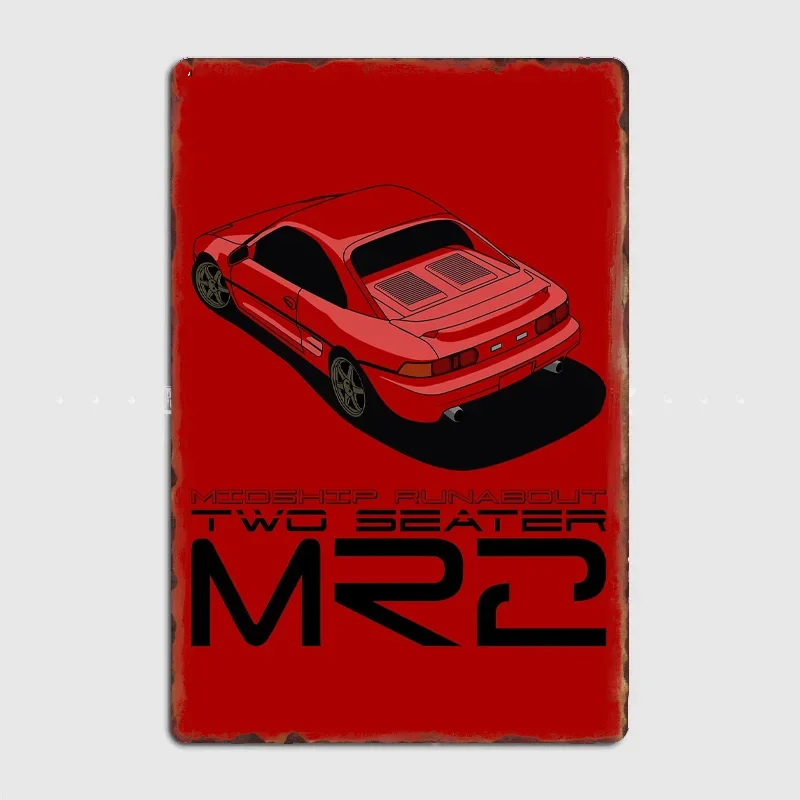 Classic Sports Car MR2 SW20 JDM The Legend Supra MK-3 Metal Sign Poster Wall Art Garage Room Decoration Vintage Home Decor