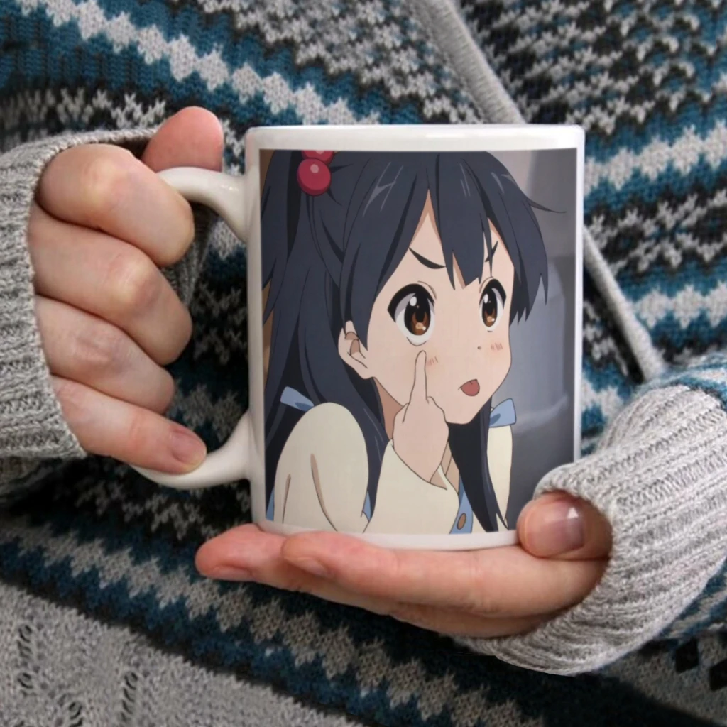 T-Tamako Market Anime Coffee Mug 11oz Fun Ceramic Coffee Tea Cocoa Cup Handle Tea Drink Cup