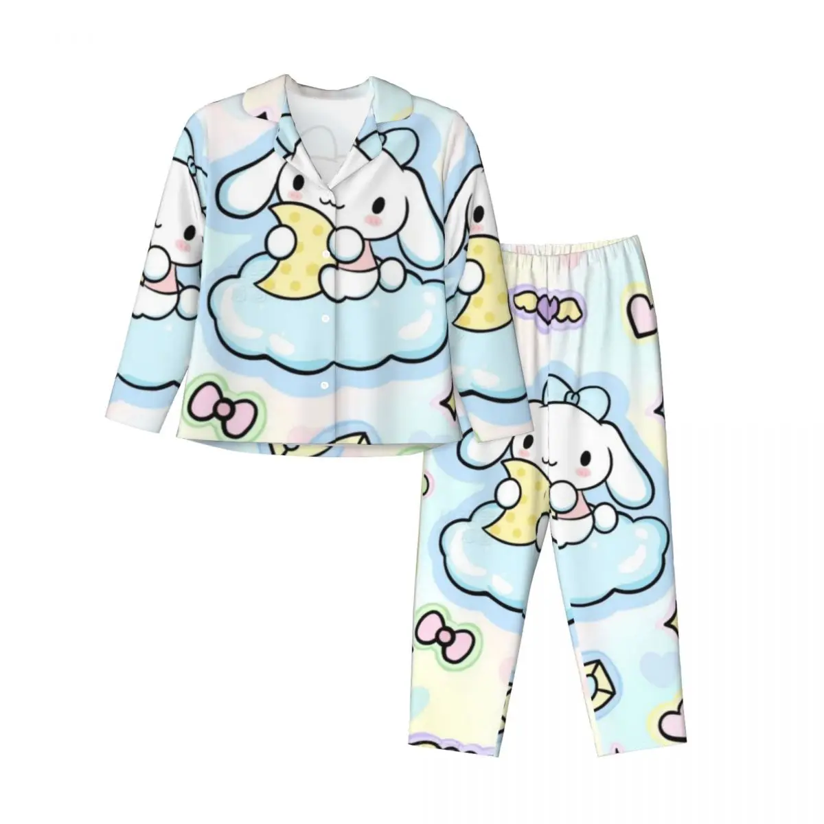 

Sanrio Cinnamoroll Women's Pajamas Set 2 Piece Set For Women Casual Long sleeve Suit