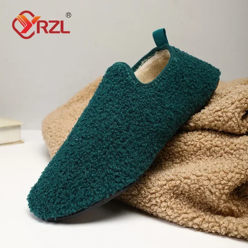 YRZL-Pantoufles d'Hiver Douces et Chaudes en Peluche pour Homme et Femme, Chaussures d'NikAntidérapantes de Haute Qualité, Confortables pour Couple