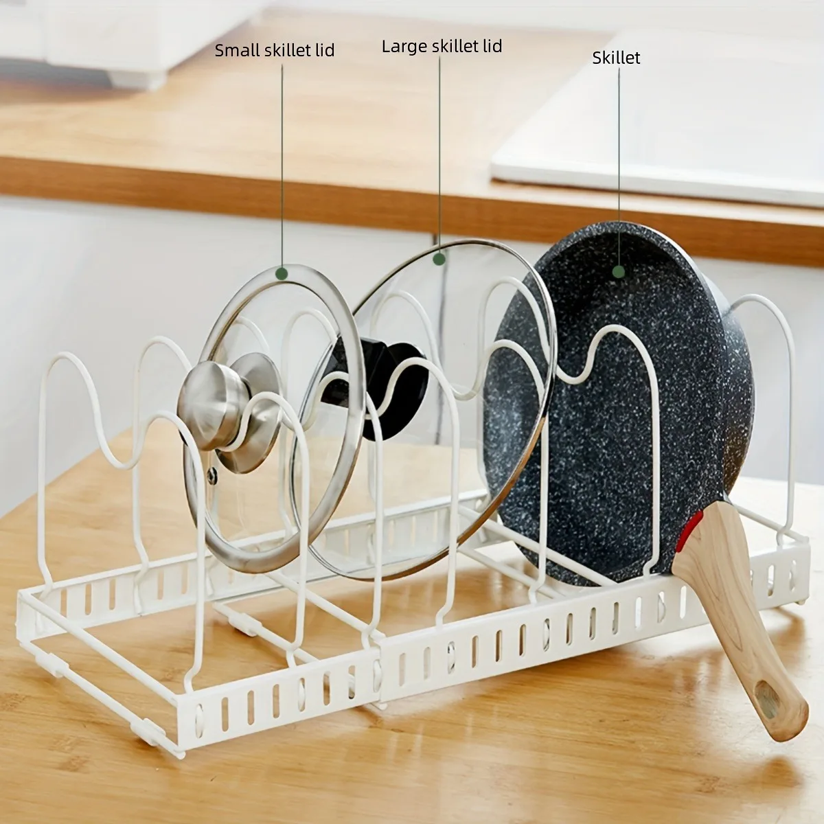 

Adjustable kitchen storage rack, multi-layer kitchen utensils, can receive cuttinShelves for countertops/ cabinets/ under sinks