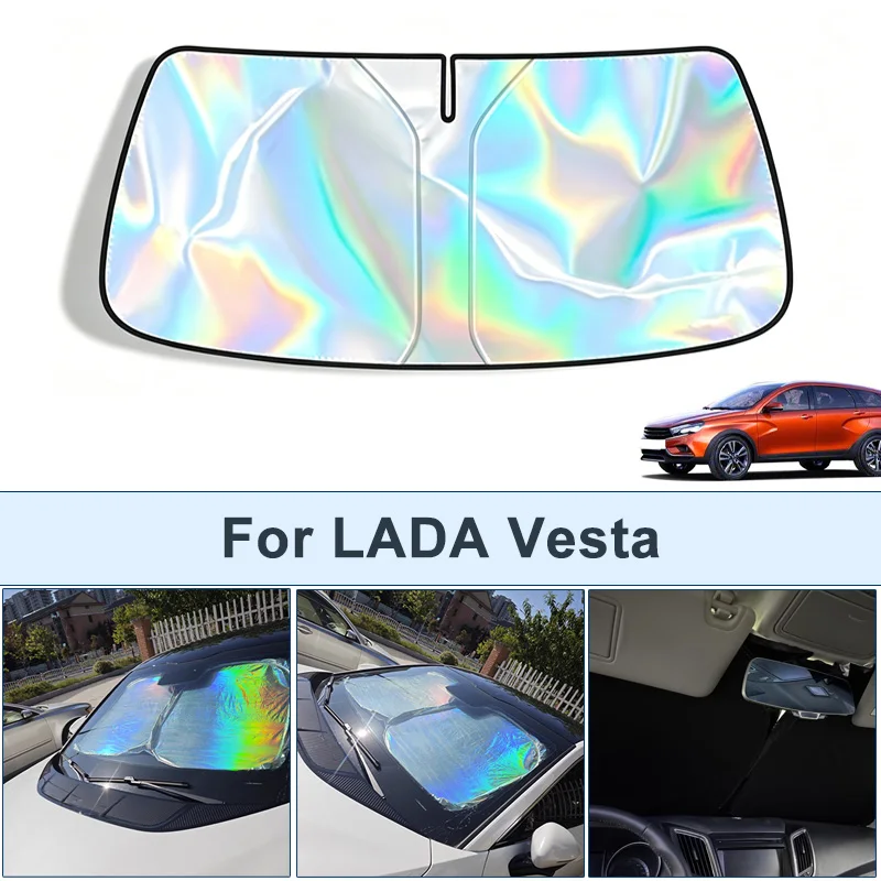 

Foldable Front Windshield Sun Shade For LADA Vesta UV Reflective Sun Protection Cover Car Interior Accessories