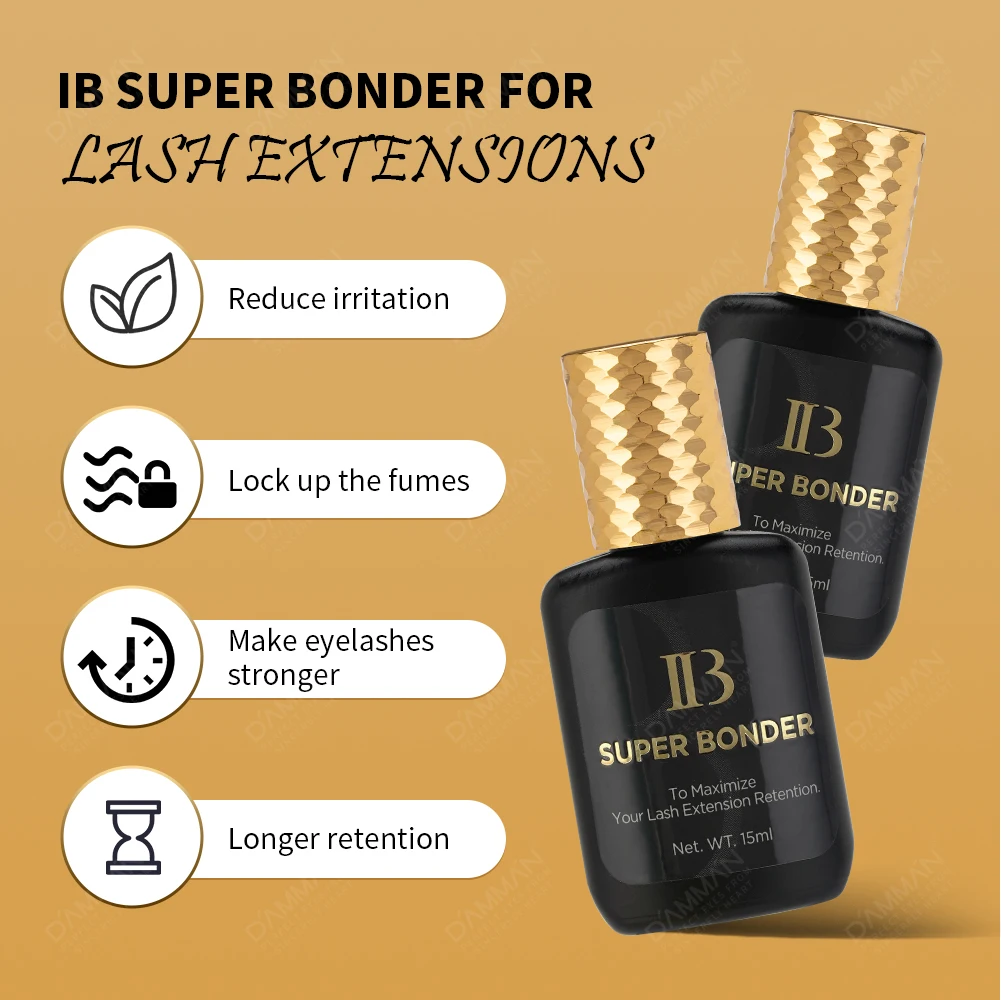 

2Bottles 15Ml IBeauty Super Bonder Glue Korea Professinal Eyelashes Extension Adhesive IB Clear Liquid Lashes Glue Makeup Tools