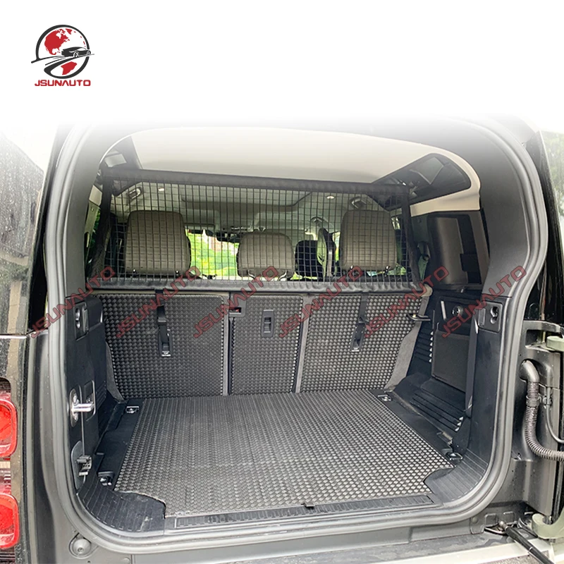 For Land Rover Defender 110 Rear Trunk Net Isolation Pet Barrier Back Vehicle Trunk Safety Mesh Trunk Mesh For Defender 20-23