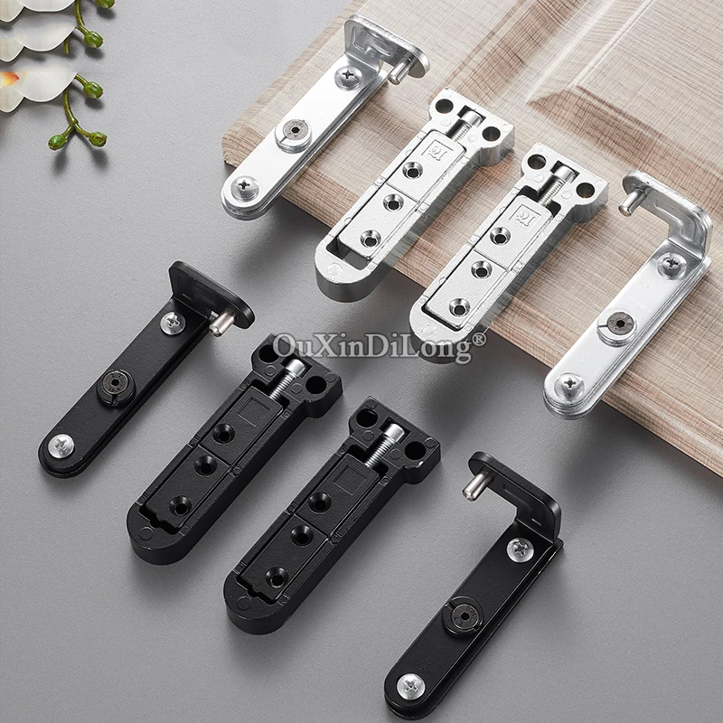 On Stock 1Set Metal Heavy Duty Adjustable Door Hinges Invisible Hidden Swing Door Pivot Hinges Install Up and Down Loading 70KG