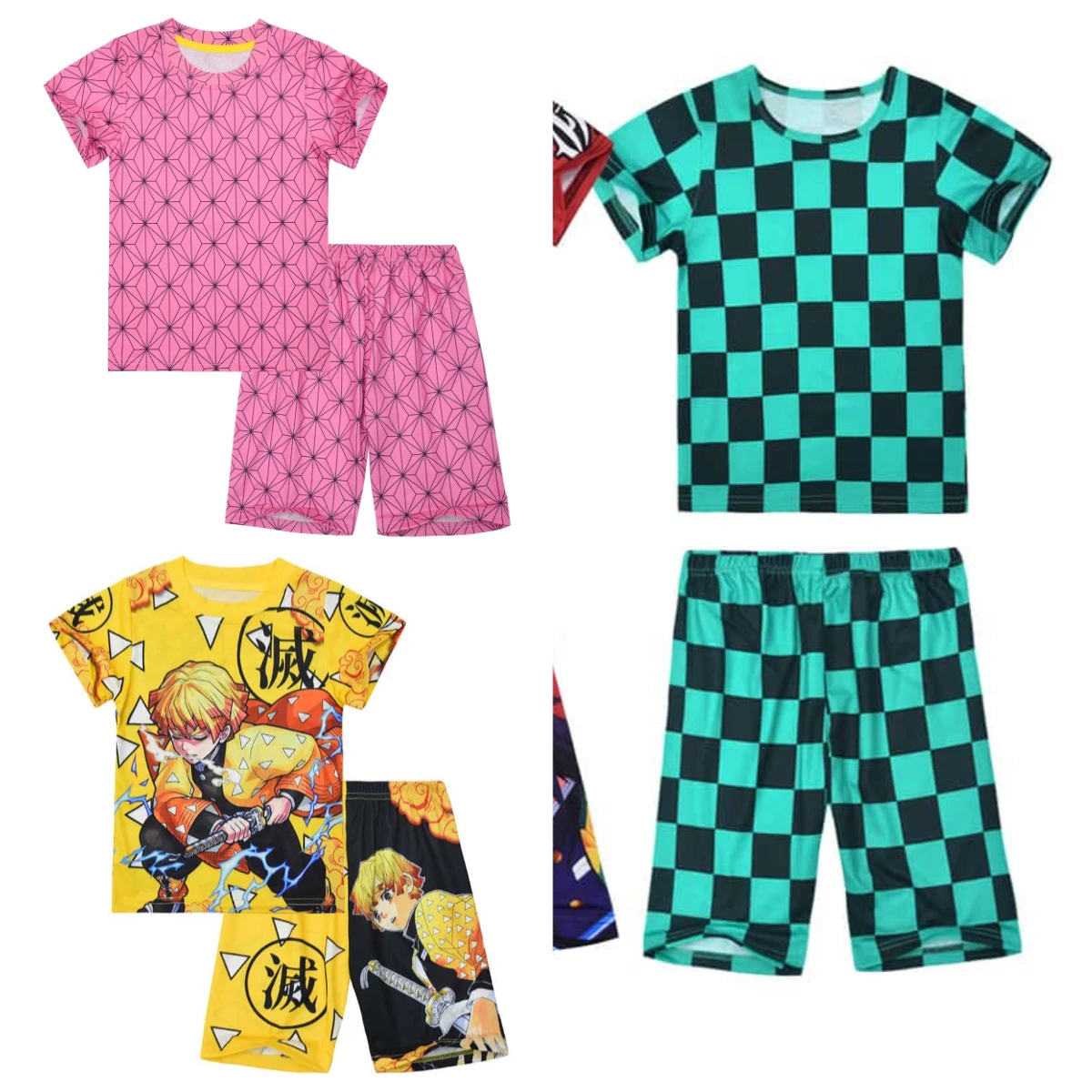 2026/2027 New Ghost Slayer: Multi Character Style 3D Casual Sports Home Clothes T-shirt Shorts Parent Child Clothing