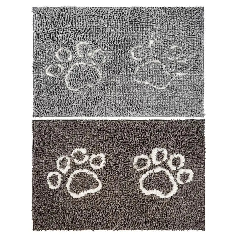 

Dog Door Mat Non-Slip Washable Mat Dirty Trapper For Inside Entrance Front Door Mat Low-Profile Entryway Rug For Wet Shoes And