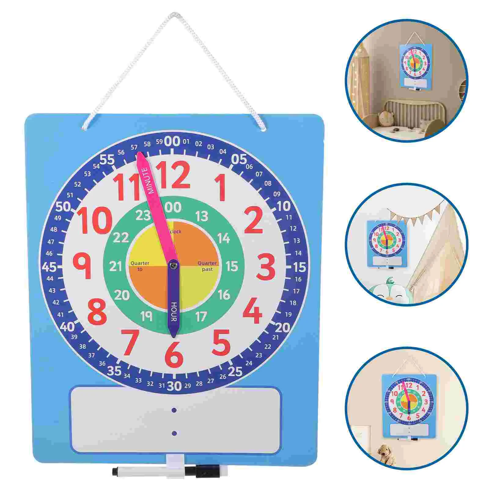 Clock for Kids Time Teaching Aids Gift Learning Clocks Cartoon Model Tell Toddler