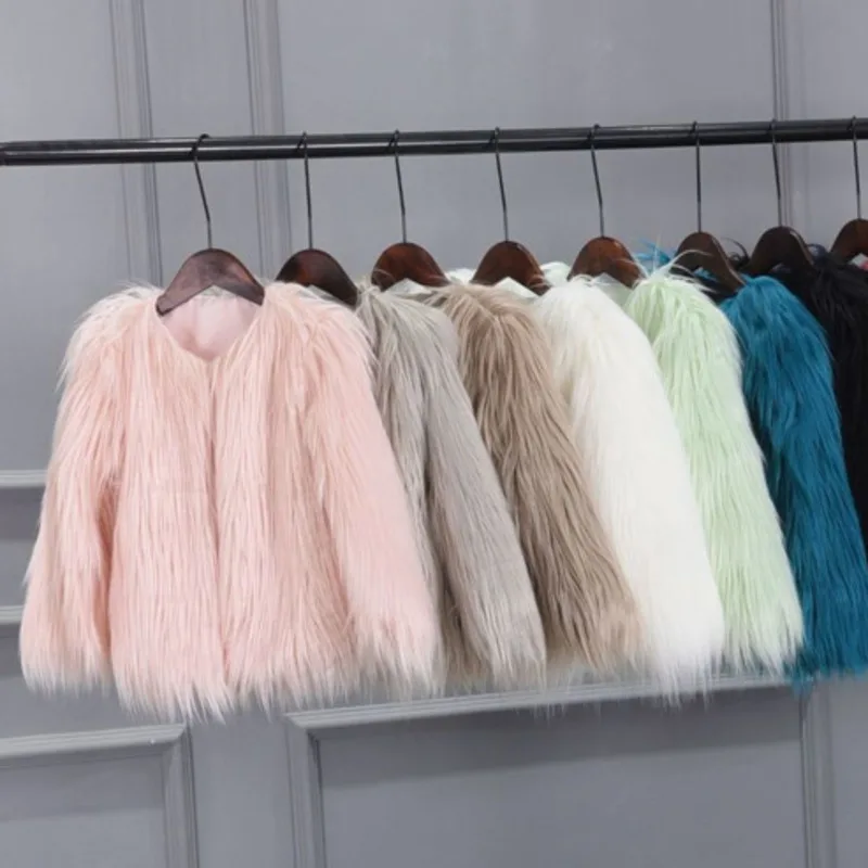 Autumn Winter Family Matching Clothing Mother Daughter Fur Faux Tassels Coat Thicken Warm Outwear Mom Girls Matching Jackets 4XL