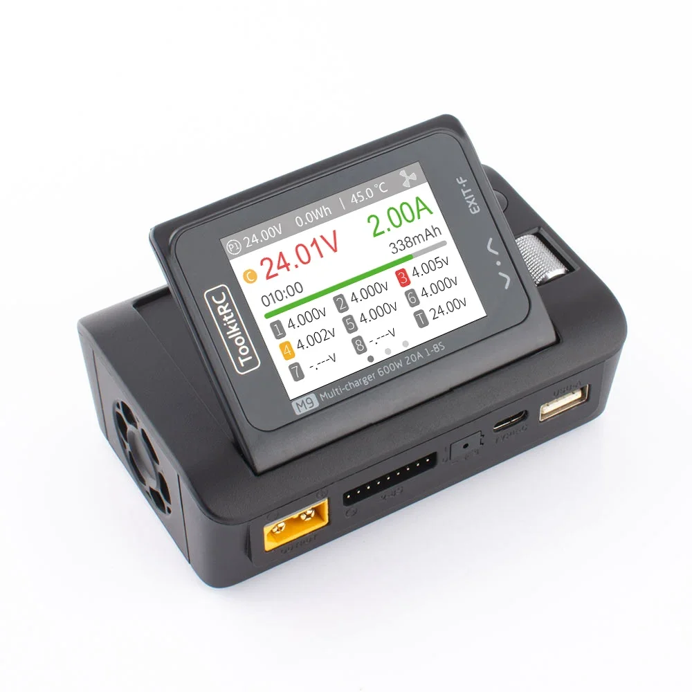 ToolKitRC M9 600W M7 200W Smart Lipo Battery Balance Charger AC DC Multi-function for 1-8S RC FPV Drone Car Airplane Model Parts