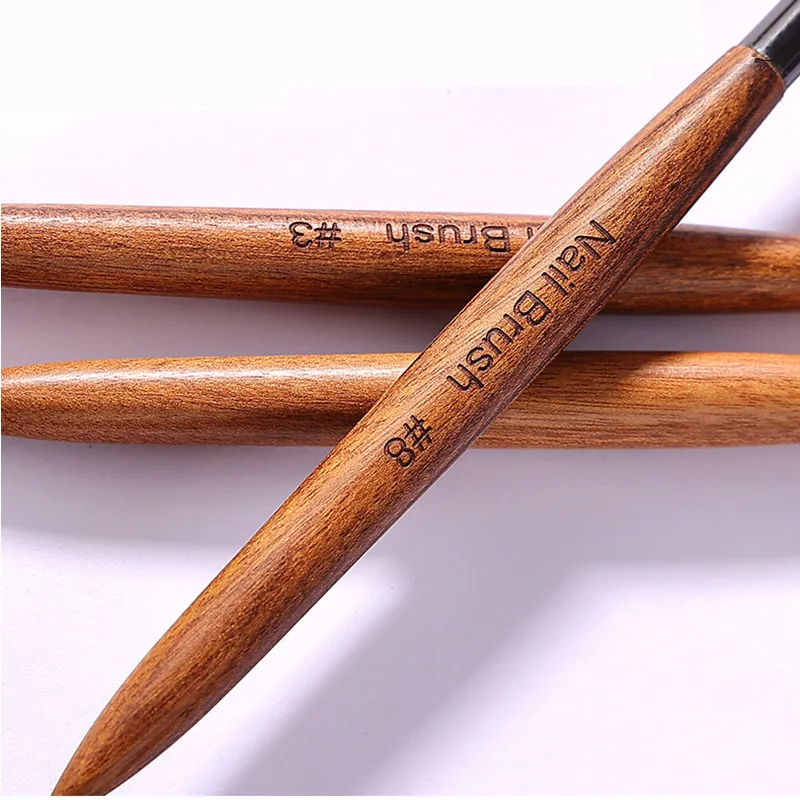 2PCS Nail Drawing Brushes For Manicure Lines Painting Gradient UV GEL Extension Builder Drawing Pen Sandalwood