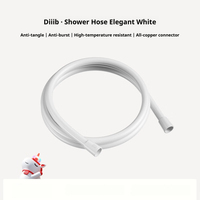 Diiib PVC Shower Hose Flexible 304 Stainless Steel Anti-winding Design 360° Anti-scalding Bathroom Shower Head Hose Accessories