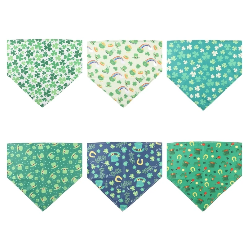 Pet Dog StPatricks Bandannas Scarf Collar Festival Party Props Bandanas Collar Scarf Dogs Costume Carnival Supplies