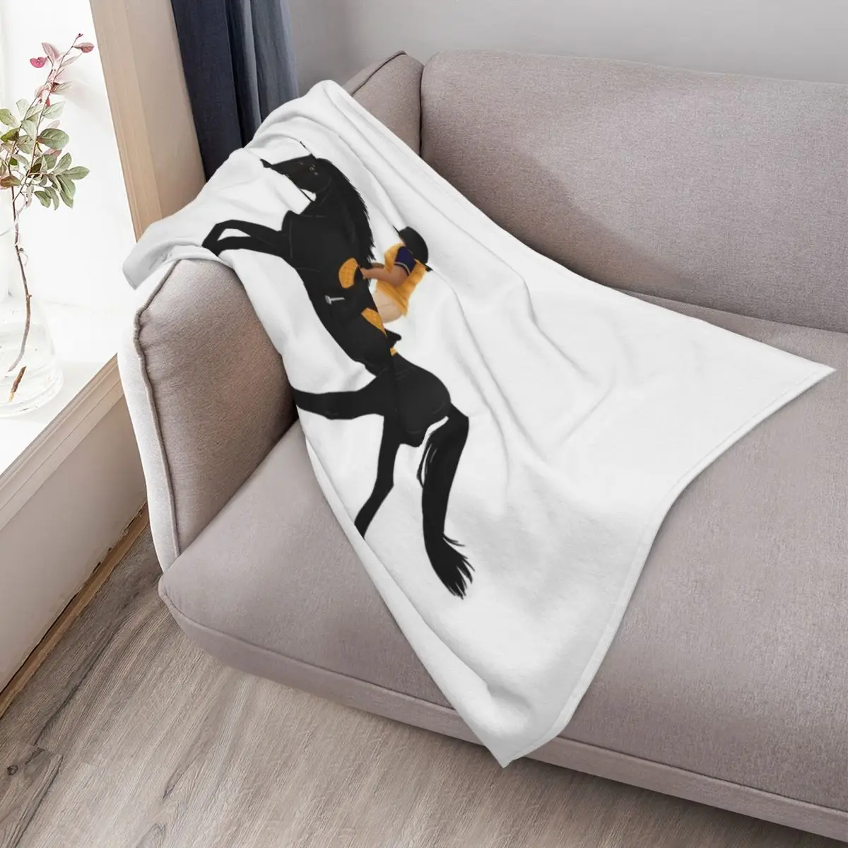 Zoe and Raven from Free Rein - بطانية رمي الخيول الرمباج بطانيات أطفال لسرير الطفل لبطانيات الأريكة المزخرفة #3