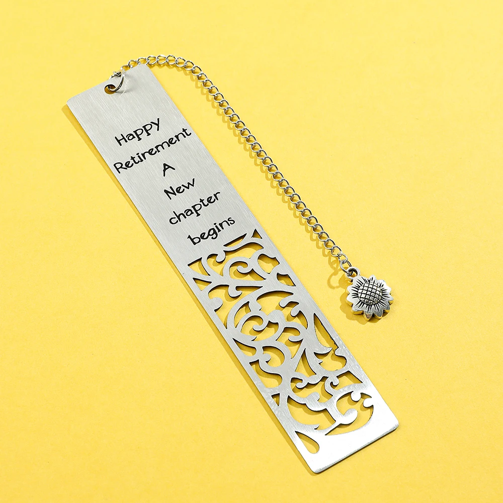 Creative irregular hollow pattern sunflower pendant bookmark, the best heartwarming little gift for book lovers who love reading