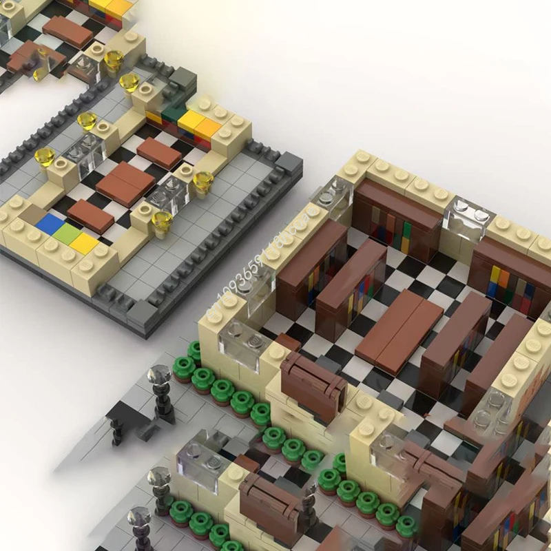 626 stks MOC Modulaire Bibliotheek 1 Educatief Model Bouwstenen Kerstcadeau Geavanceerde DIY Ontworpen voor Volwassenen