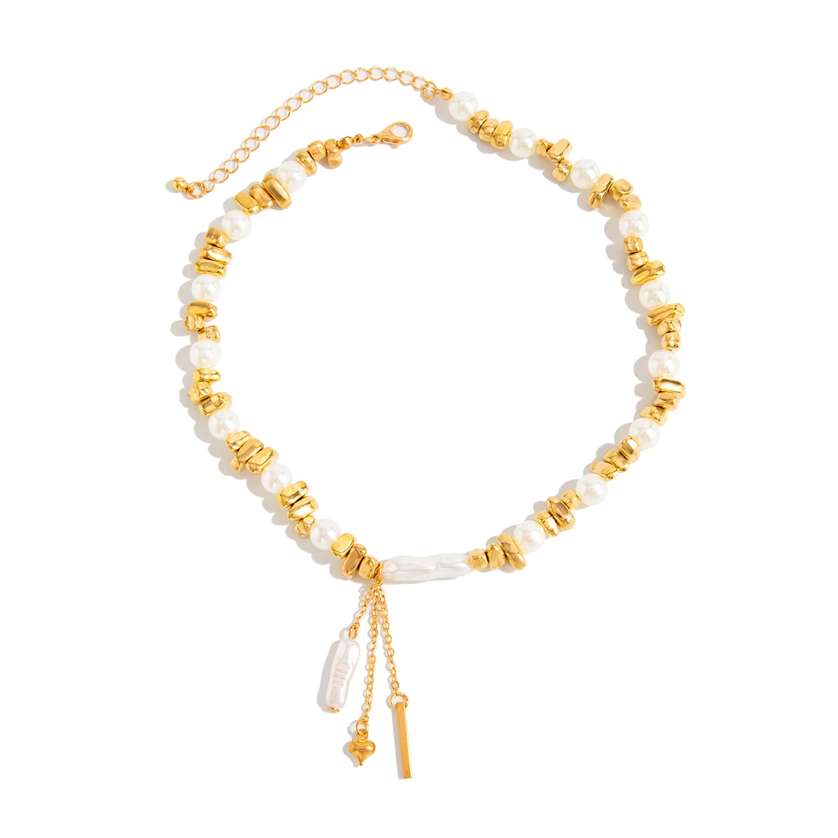 Ingemark بوهو أنيقة الحب القلب قلادة المختنق قلادة للنساء 2026 جديد تقليد اللؤلؤ قابل للتعديل سلسلة مجوهرات الزفاف