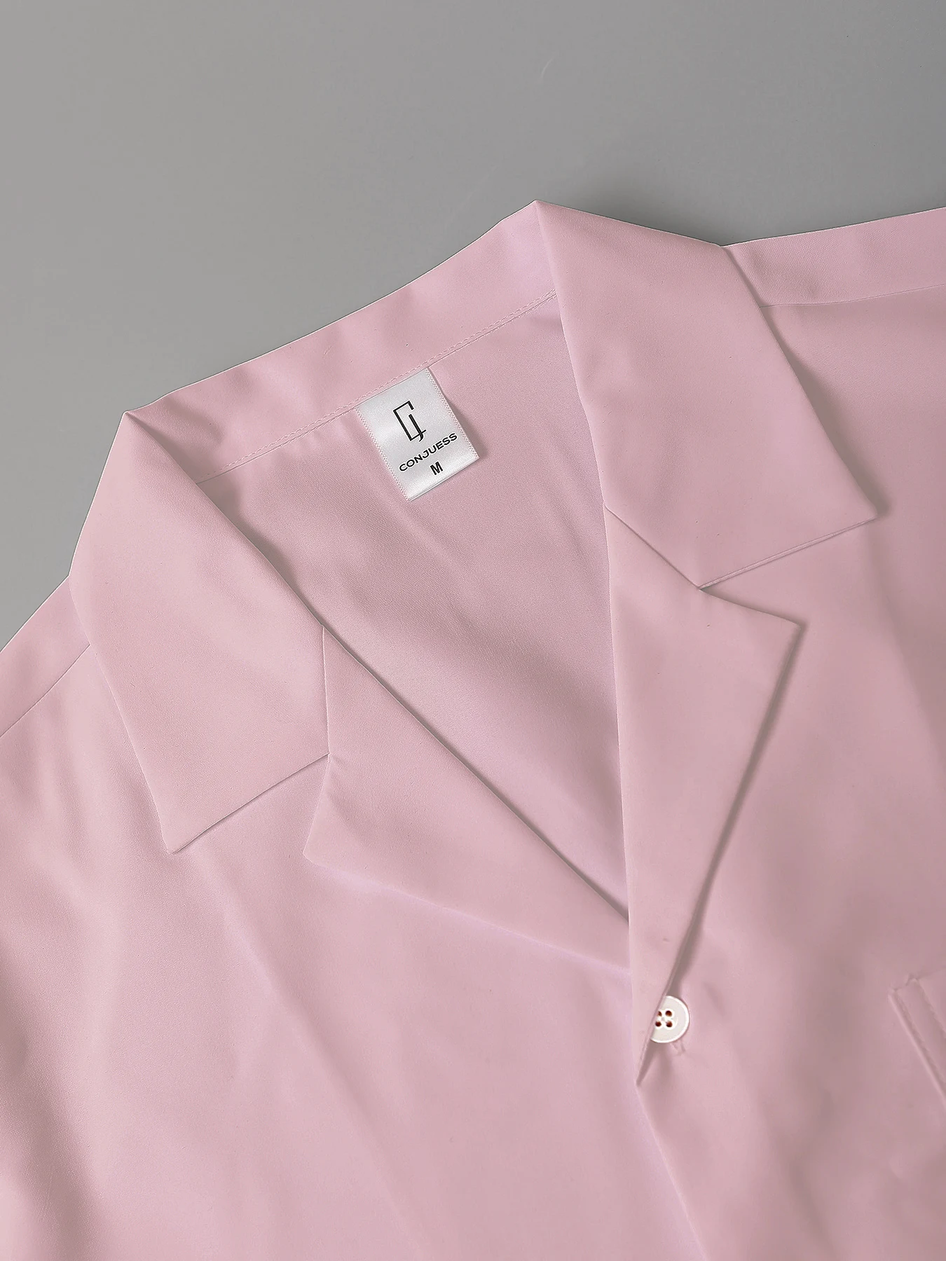 Men's Solid Color Cuban Collar Two-Piece Set with Pocket Short-Sleeve Shirt + Drawstring Elastic Waist Shorts, Summer Casual Versatile Men's Outfit - view 4