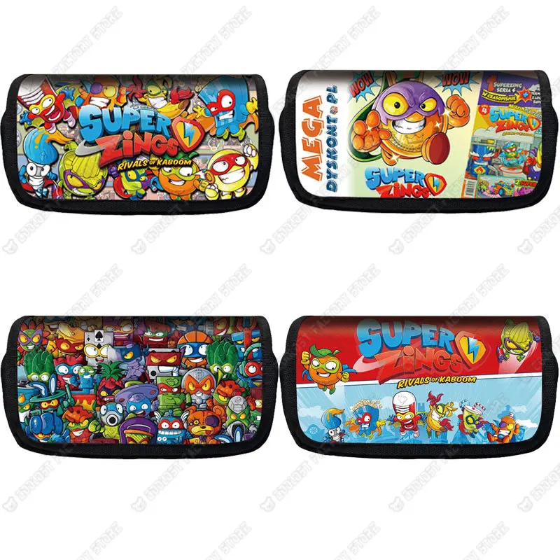 Estuche de lápices de dibujos animados para niños y niñas, estuche de lápices de Superzings para estudiantes, bolsa de papelería para adolescentes, portalápices para niños, regalos sorpresa