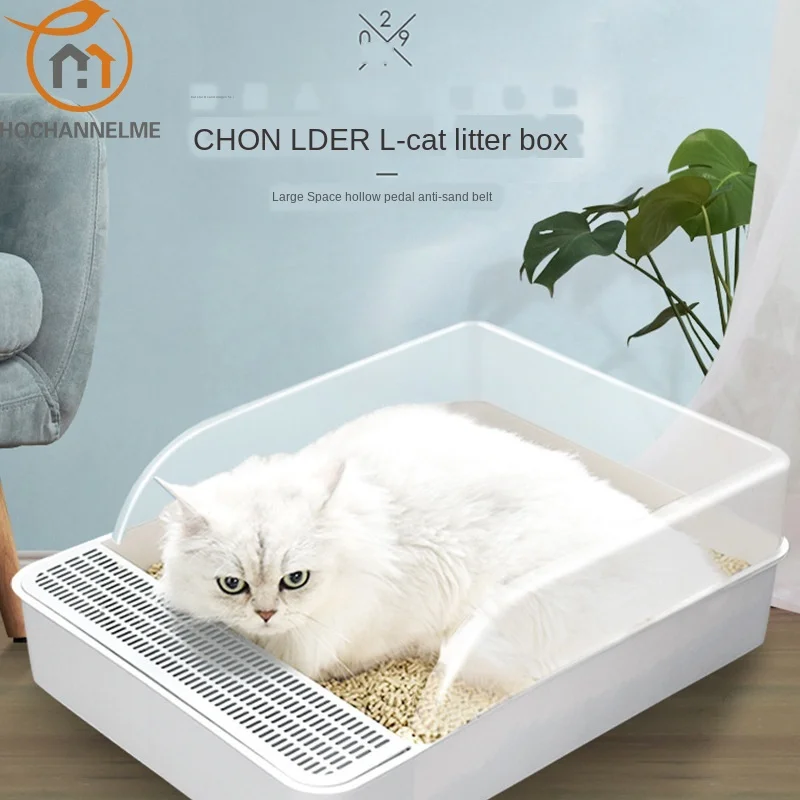 Cat Litter Box Basin Cat Toilet Semi-closed Plate Square Dung Basin Pet Toilet Cat-toilet-training-kit