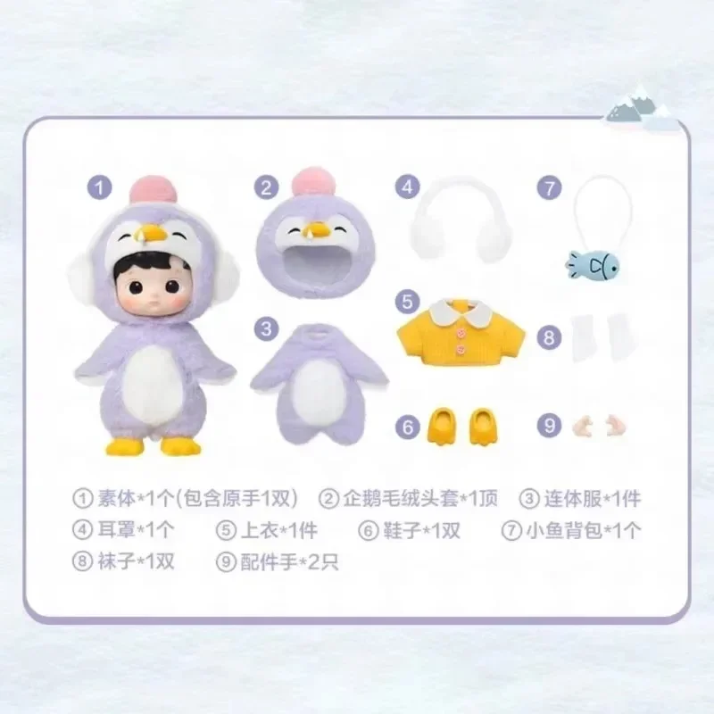 POPMART HACIPUPU Series Stitch 1/8 Joint Movable Action Figure Penguin Anime Doll Captain Bear Model Trend Xmas Gift toys
