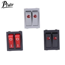 Electric Heater Switch 16A~250V AC KCD3-606 Double Rocker Switch With Light ON/OFF 6Pin Power Button Switch Electric Baking Pan
