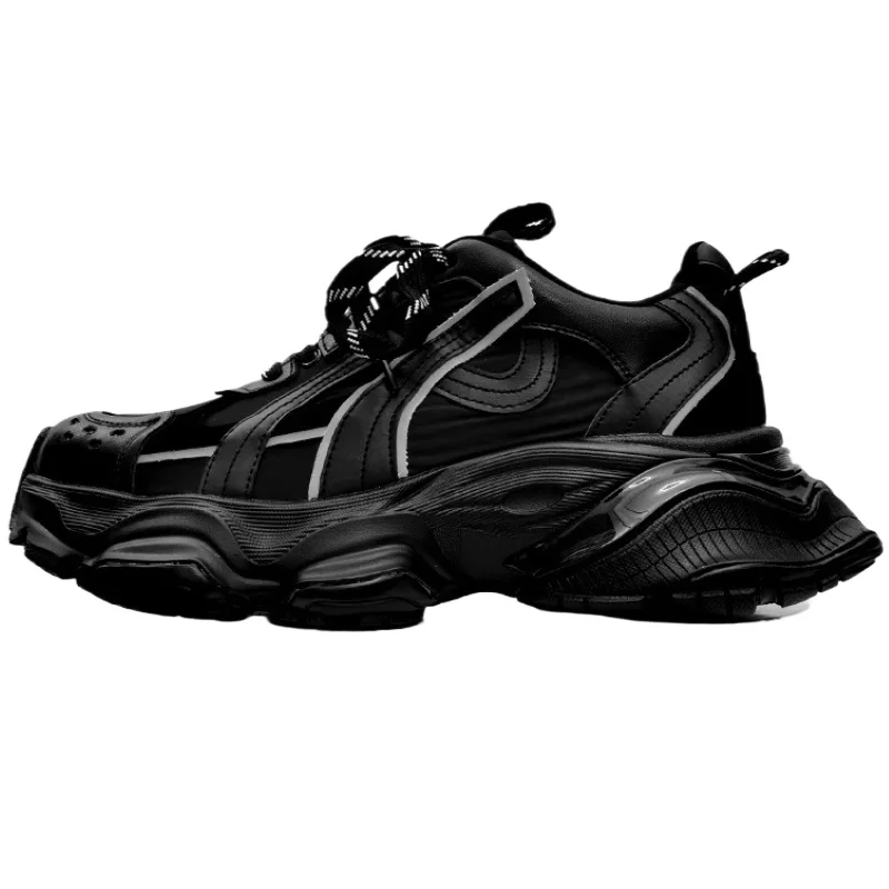 European/American Designers' Wave Sole Shoes for Men's White Casual Sports Shoes Couple Thick Soled Height Increasing Shoes Man