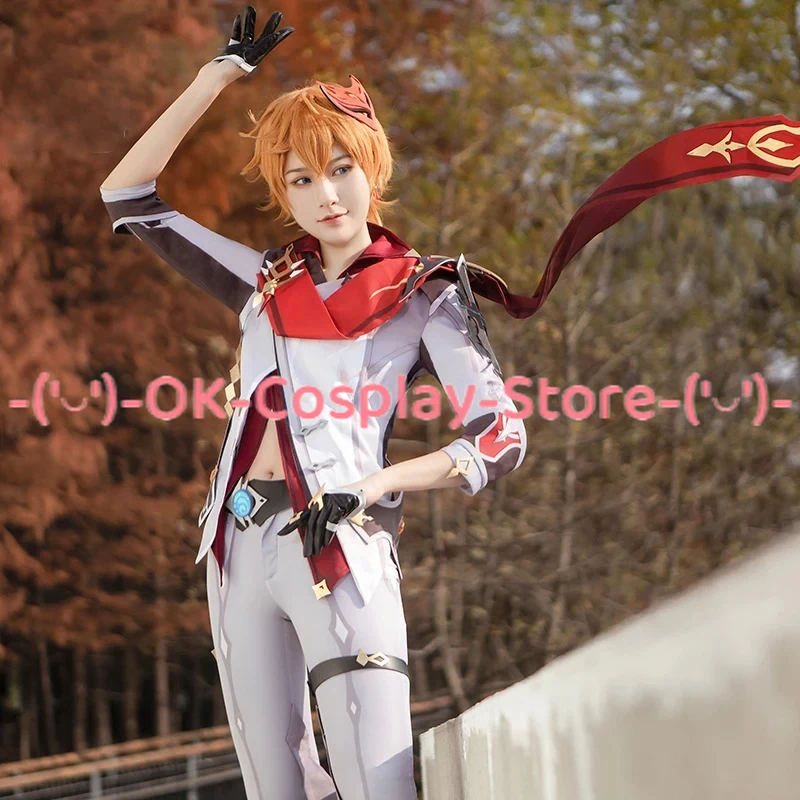 

Game Genshin Impact Tartaglia Cosplay Costume Top Pants Gloves Set Project Anime Accessories Outfit Halloween Carnival Uniform