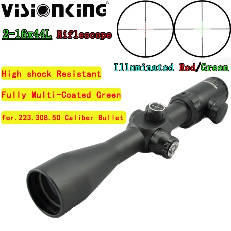 

Оригинальный охотничий прицел Visionking 2-16x44 с подсветкой Mil-dot, трубка 30 мм, 0.125 MOA, боковая фокусировка, широкий угол обзора, SFP, оптический прицел .50