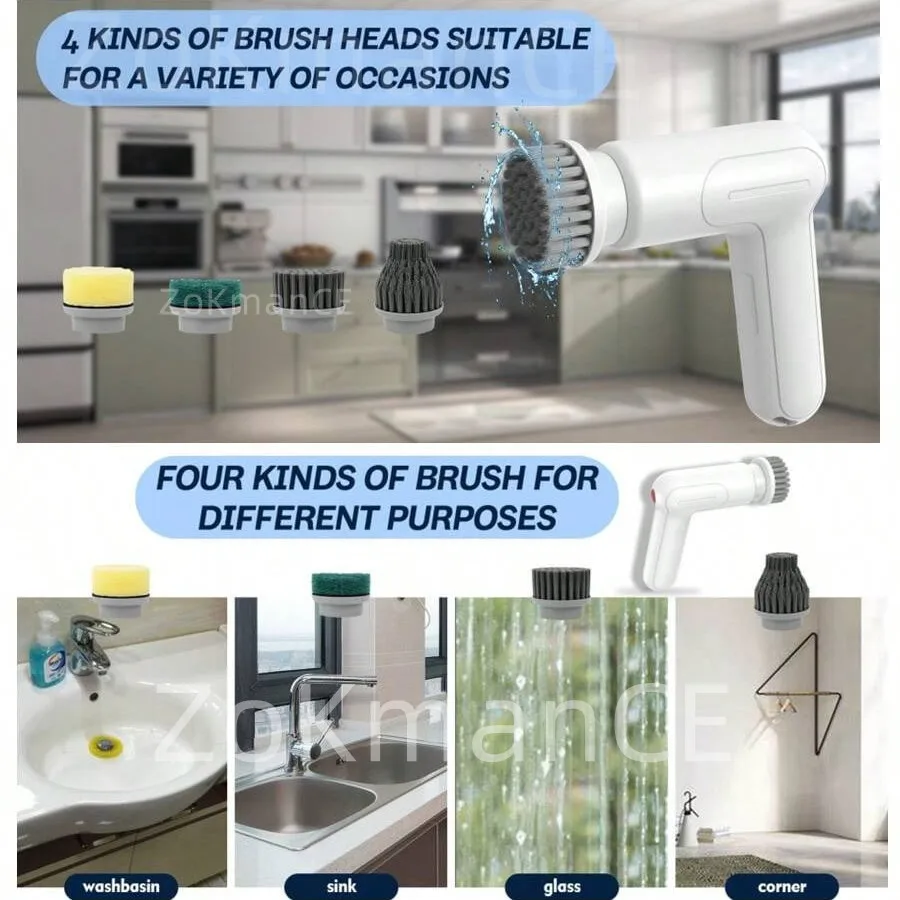 Wireless Electric Cleaning Brush Bathroom Window Kitchen Automotive Multifunctional Household Rotating Cleaning Machine for Home