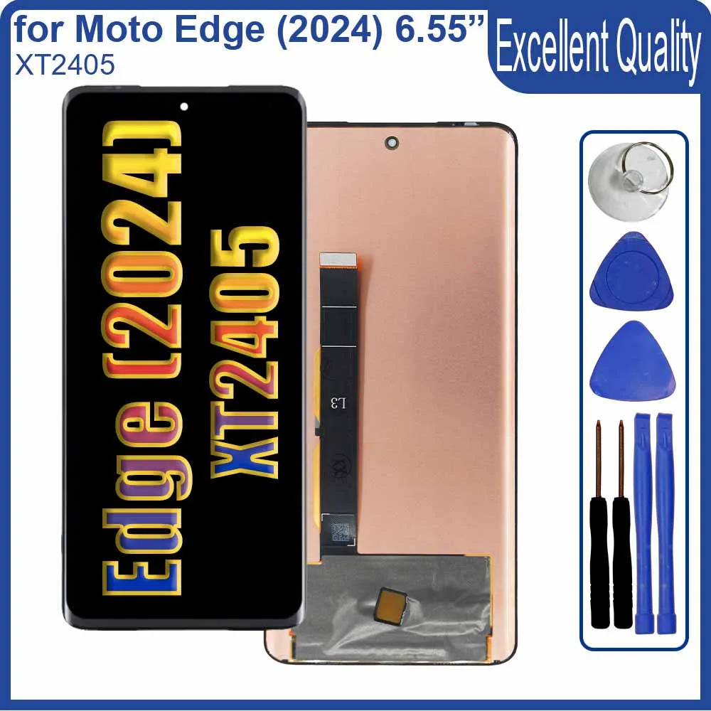 

New AMOLED LCD for Motorola Moto Edge 2024 XT2405 LCD Display Touch Screen Digitizer for Moto Edge 2024 XT2405 LCD Replacement