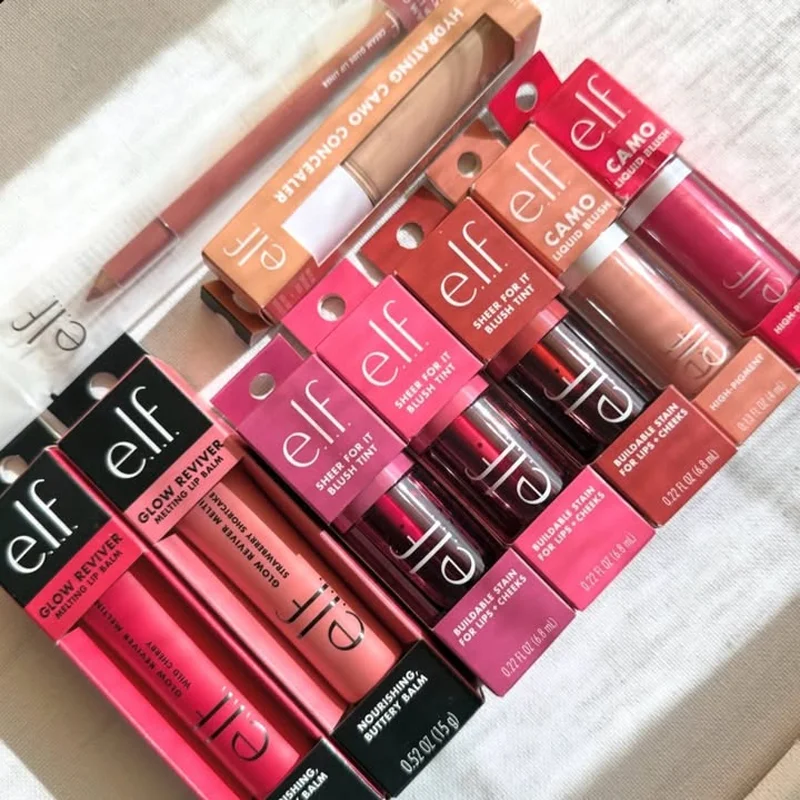 E.l.f Makeup Set Reviver Lip Oil Squeeze Me Lip Balm Camo Liquid Blush Moisturizing Long Lasting Shine Lip Gloss Multi Shades