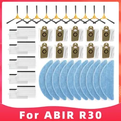 For ABIR R30 Robot Vacuums Spin Edge Side Brush Hepa Filter Mop Cloths Rag Dust Bag Spare Part Accessory Replacement