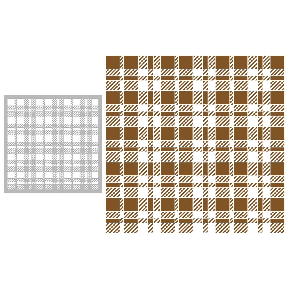 MangoCraft 1PC Universal regular Plaid Plastic Stencils For Decor DIY Scrapbooking Supplies Stencil For Cards Album Background