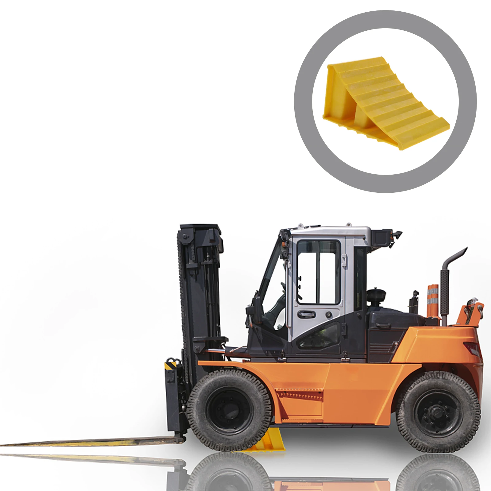

1pc Plastic Wheel Chock Heavy Duty Sturdy Tire Stopper Anti-Slip Solid Ramp Tyre Block Vehicle Chock Durable Camper Accessories