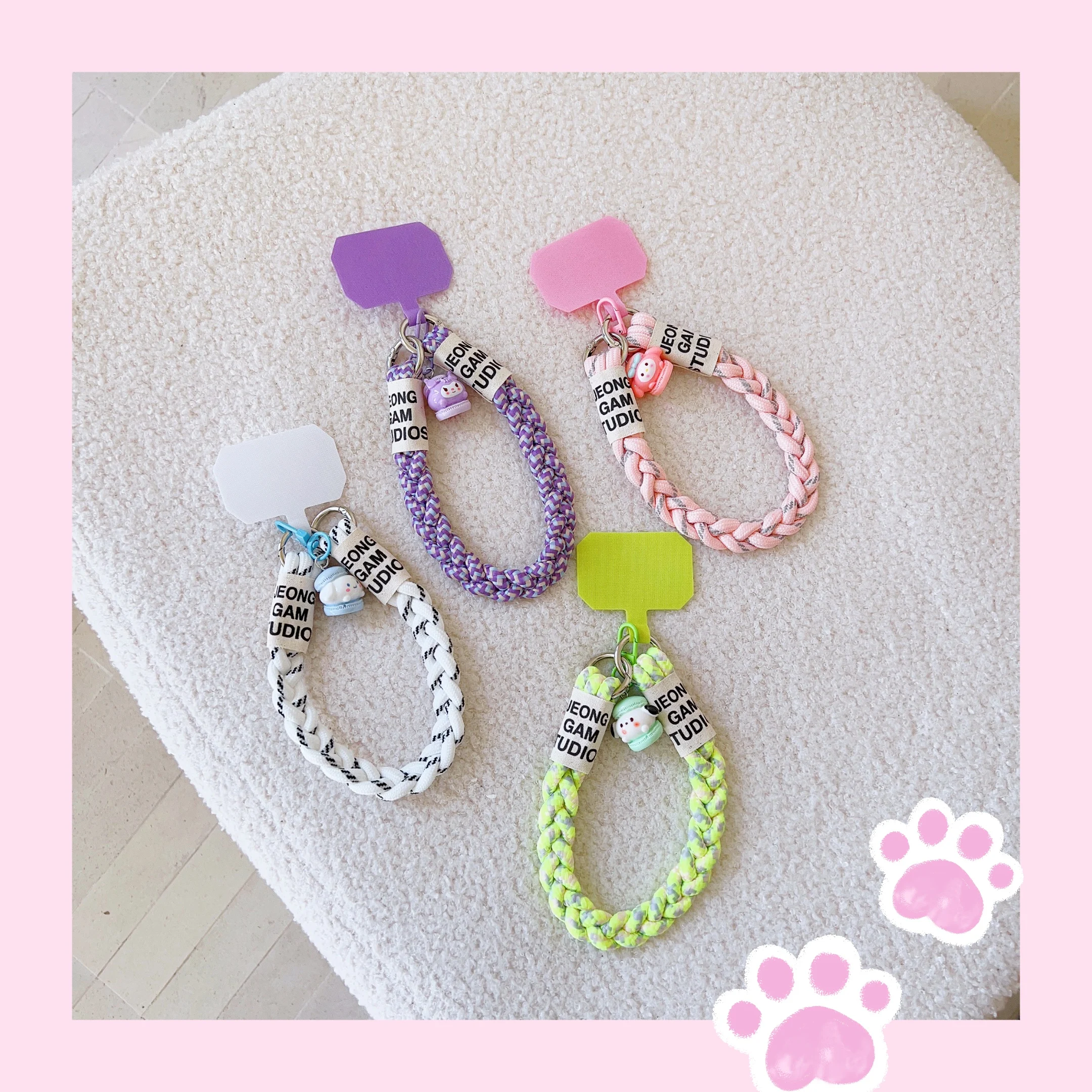 

Милый ремешок для мобильного телефона, подвесное украшение, можно носить, поворотная веревка, подвеска с защитой от потери, модные прочные короткие ремни на запястье