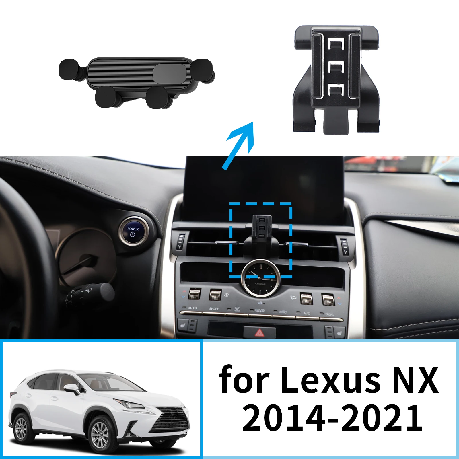 

for Lexus NX 200t 200 2014 2015 2016 2017 20018 2019 2020 2021 Stand Auto GPS Bracket Navigation Car Mobile Phone Holder