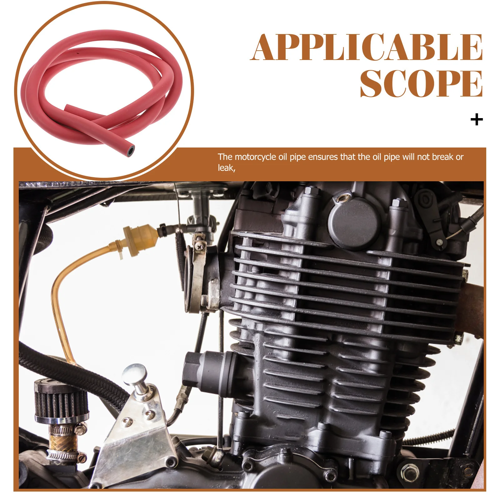 

Durable High Temp Resistant Motorcycle Fuel Line 1m Long Red Oil Tubing for Adventure Dirt Bikes Reliable Safe Delivery