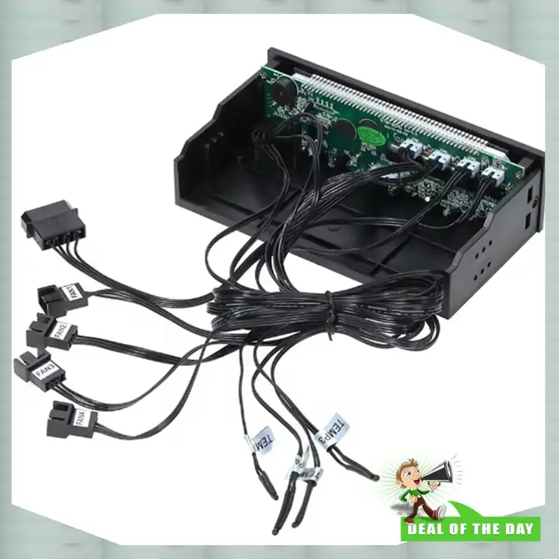 24-Hour Delivery STW 4 Channel Speed Control Adjuster Fan Controller Multi-Function LCD Cooling Front Panel For PC CPU