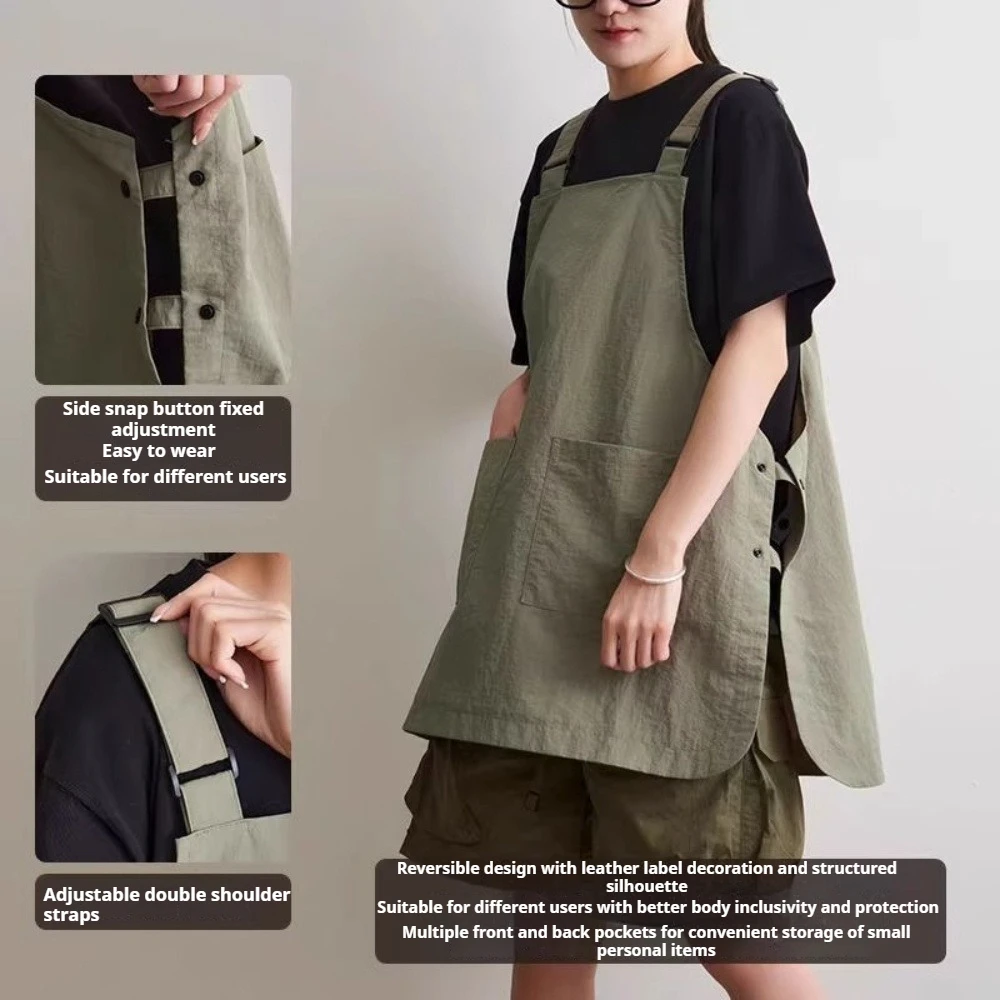 Lightweight Apron Waterproof Outdoor Barber Coffee Shop Restaurants Adjustable Workwear Apron Household Kitchen Accessories