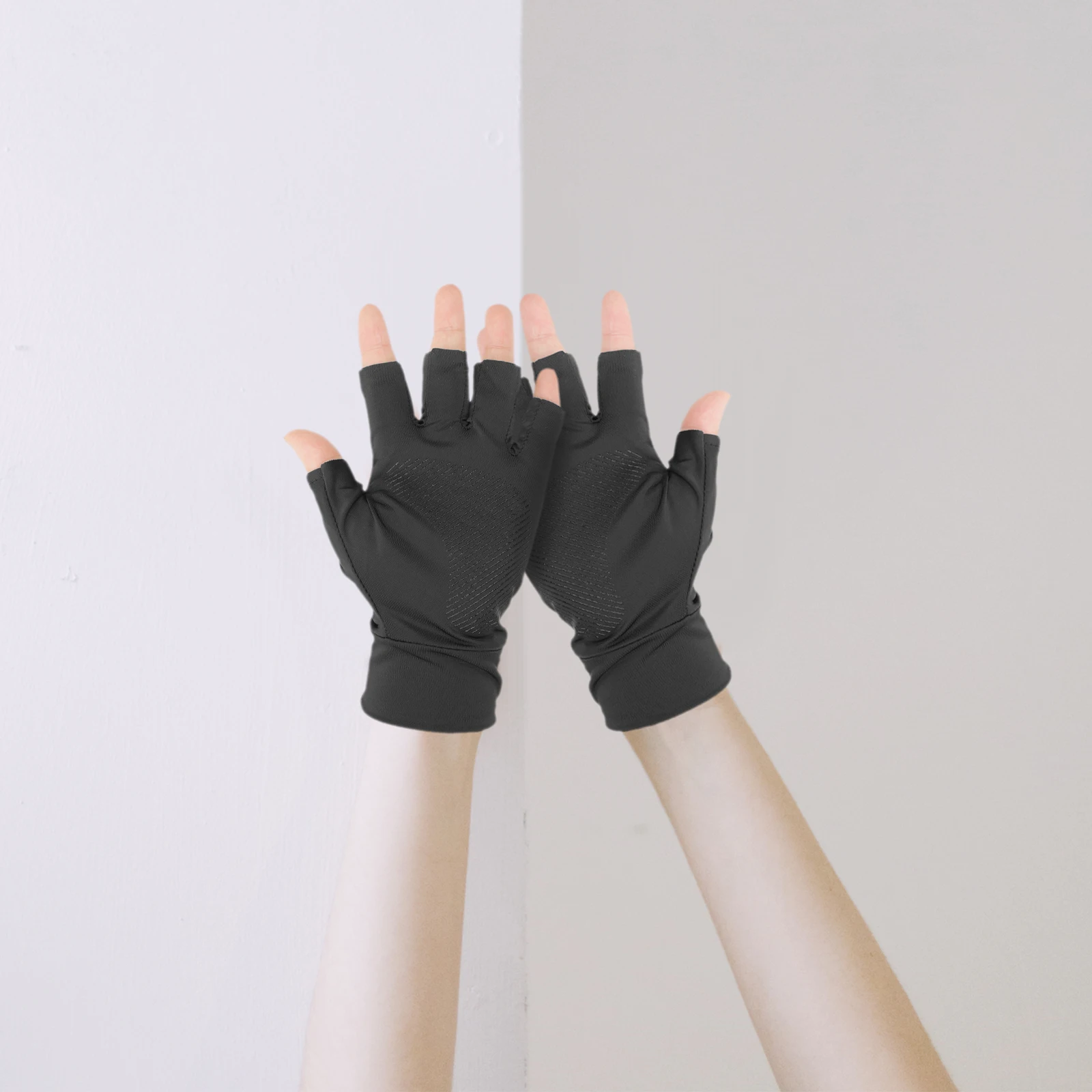 

1 Pair Uv Protection Gloves High Elastic Breathable Anti-Slip For Outdoor Sports Cycling Hiking Fishing Men Women