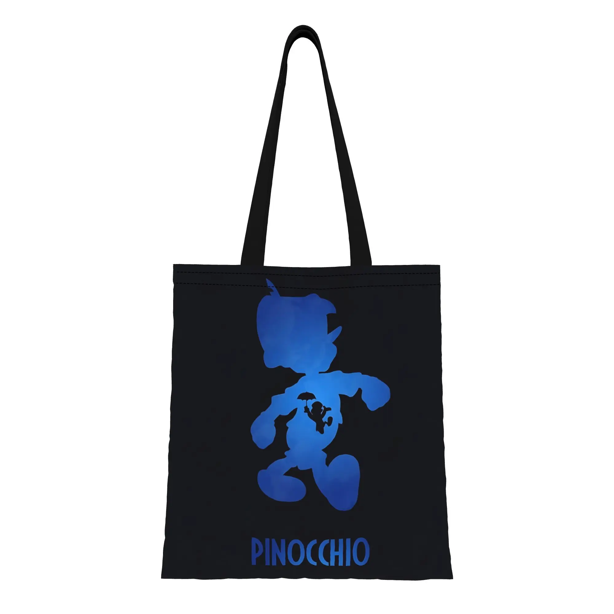 

1 шт. многоразовая двусторонняя холщовая сумка-тоут с изображением Диснея и Пиноккио ко Дню святого Валентина, сумка через плечо